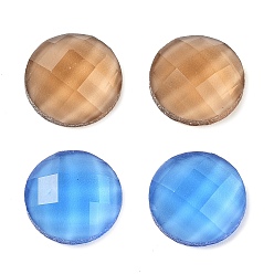 Glass Cabochons, Faceted, Half Round