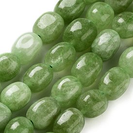 Malaisie naturelles perles de jade brins, ovale, teint