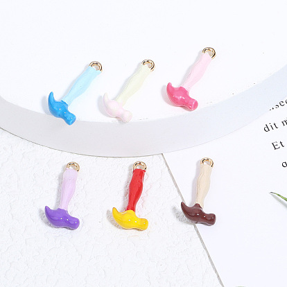 Подвески из эмали и сплава, молоток, золотые