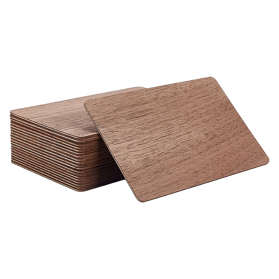 20Pcs Unfinished Wood Card Sheet, Rectangle