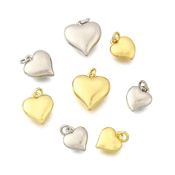 Латунные подвески, сердце прелести, стойки покрытие, прочное покрытие, без кадмия и без свинца, с целью перехода в кольце