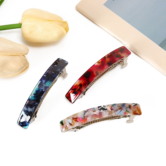 Ацетатные заколки для волос из целлюлозы с пружинным зажимом, аксессуары для волос для женщин и девочек