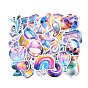 50Pcs 3D Heart Glasses Finger Ring PVC Self Adhesive Cartoon Stickers, Waterproof Decals for Laptop, Bottle, Luggage Decor