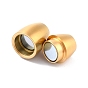 304 Stainless Steel Magnetic Clasps with Glue-in Ends, Matte Style, Bullet