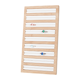 9-лотки-органайзеры для бамбуковых колец, с искусственной кожей внутри, прямоугольные