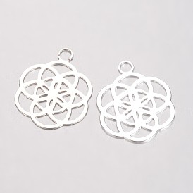 Латунные филигранные подвески, цветок