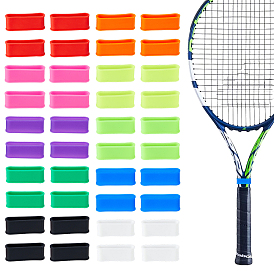 40шт. 10цветные силиконовые эластичные кольца для ручки теннисной ракетки, эластичное кольцо для захвата теннисной ракетки, прямоугольные