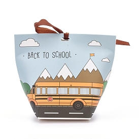 Sacs pliants en papier, avec ruban