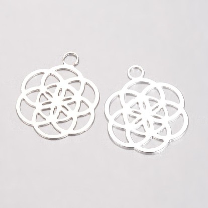 Латунные филигранные подвески, цветок