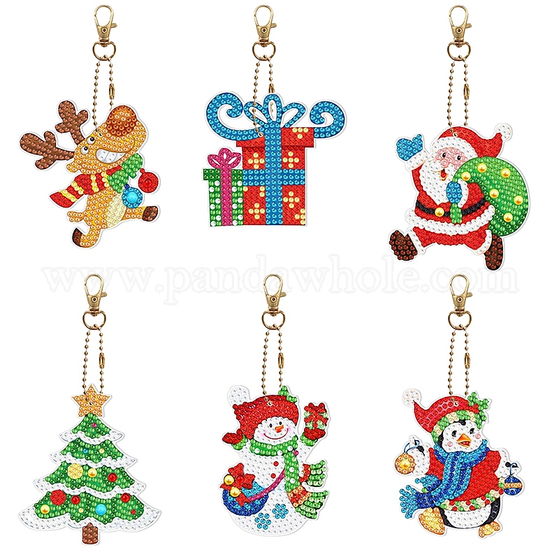 China Factory Christmas Theme DIY Diamond Painting Keychain Kits, Elk Santa  Snowman Christmas Tree Gift Box Penguin, including Resin Rhinestones,  Diamond Sticky Pen, Tray Plate and Glue Clay 120~145x60~80mm, 6pcs/set in  bulk