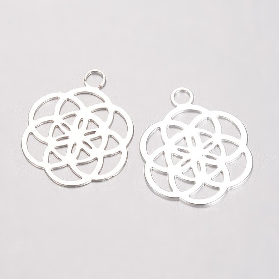 Латунные филигранные подвески, цветок