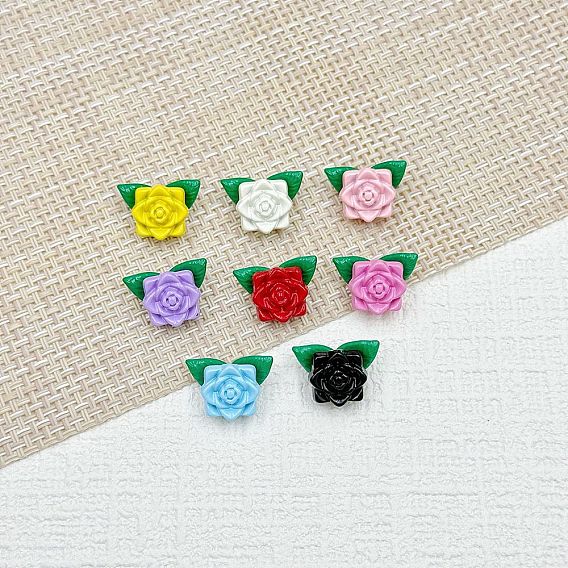 Бусины из сплава эмали для выпечки, роза