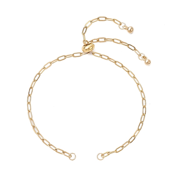 2.5мм 304 изготовление браслета-слайдера из нержавеющей стали со скрепками, с латунной бисера