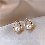 Alloy Stud Earring, with Sterling Silver Pin and Plastic