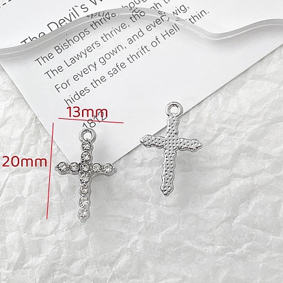 Platinum Alloy Rhinestone Pendants