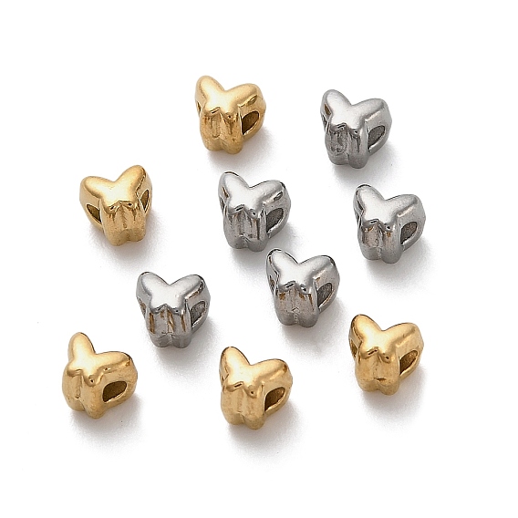 304 из нержавеющей стали бусы, бабочка