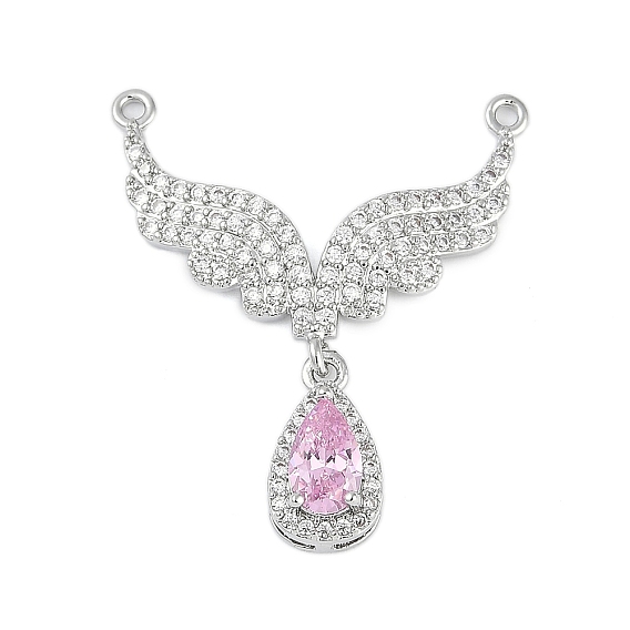 Стойка металлическая латунная микропрофилированная кубическая циркония подвески, долговечный, без кадмия и без свинца, капля с подвесками в виде крыльев