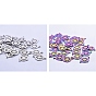 201 Stainless Steel Connector Charms, Flat Round Compass Links