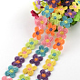 Flower Polyester Ribbon, for Gift Packing, 7/8 inch(23mm)x1mm, about 15yards/roll(13.716m/roll)