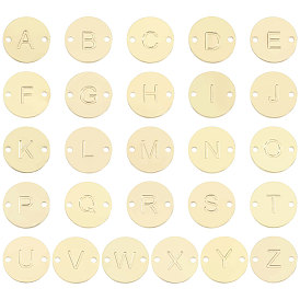 26 шт. 26 стили из нержавеющей стали соединительные подвески, диск с буквенными ссылками, золотые