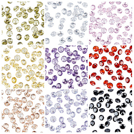 540шт 9 цвета кубический цирконий кабошоны, класс А, граненые, алмаз