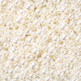 1460 шт 6 стили имитация жемчуга акриловые бусины, окрашенные, круглые