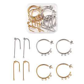 304 Выводы серьги из нержавеющей стали шпилька, с ушными гайками / серьгами