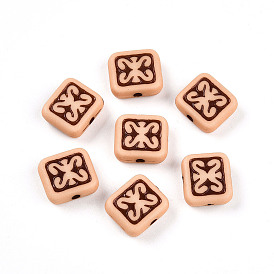 Непрозрачные акриловые бусины, прямоугольные