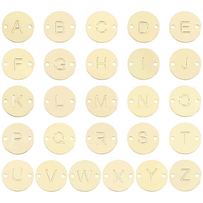 26 шт. 26 стили из нержавеющей стали соединительные подвески, диск с буквенными ссылками, золотые