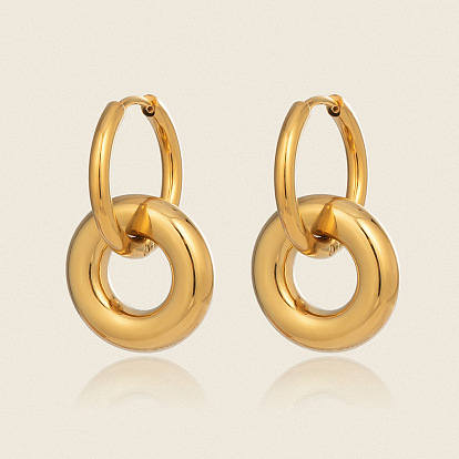 304 серьги-кольца из нержавеющей стали круглой формы