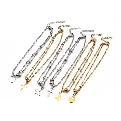 304 подвеска на ногу из нержавеющей стали с цепочками-сателлитами для женщин