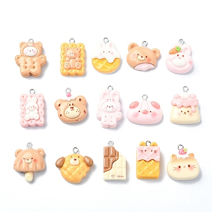 Подвески из смолы, с железной фурнитурой