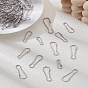 84pcs 6 styles 304 fermoir porte-clés à pression en acier inoxydable