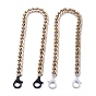 Personalized CCB Plastic Curb Chain Necklaces, Eyeglass Chains, Handbag Chains, with Plastic Lobster Claw Clasps, Golden