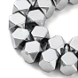 Electroplated Synthetic Non-magnetic Hematite Beads Strands, Hexagon