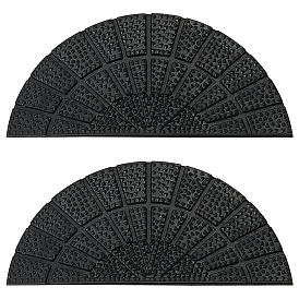 4 сумки противоскользящие резиновые подошвы для обуви, износостойкая подошва с рельефным рисунком для ремонта ботинок, кожаные ботинки, полукруглый