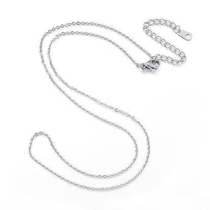 304 Stainless Steel Necklaces, Cable Chain Necklaces