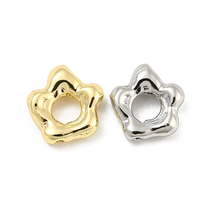 Perles en laiton, sans cadmium et sans nickel et sans plomb, fleur