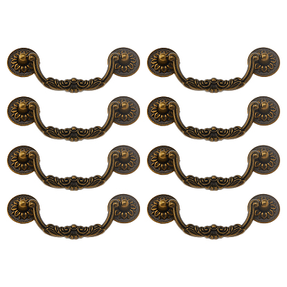 8 ручки для ящиков из цинкового сплава, ручки шкафа, аксессуары для дверных ручек, с железным винтом