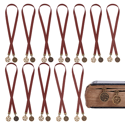 12 закладки из воловьей кожи, Сплав с подвесками, античная бронза