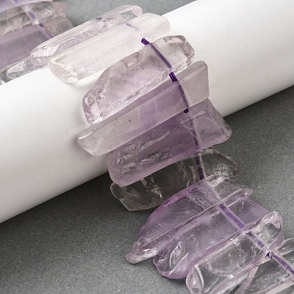 Природный аметист нитей бисера, прямоугольные, Топ пробуренной