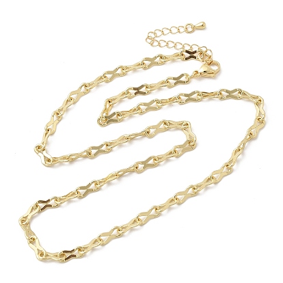 4мм латунь 8 звенья цепи ожерелья для женщин и мужчин, стойки покрытие, долговечный, без свинца и без кадмия