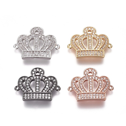Соединители из латуни с микропаве и кубическим цирконием, корона