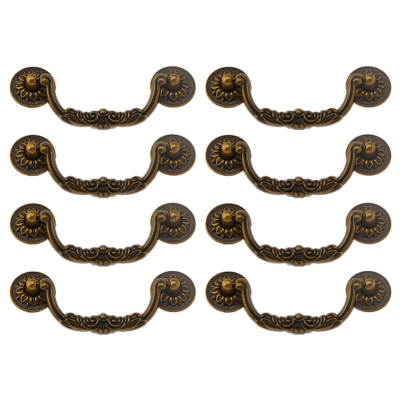 8 ручки для ящиков из цинкового сплава, ручки шкафа, аксессуары для дверных ручек, с железным винтом