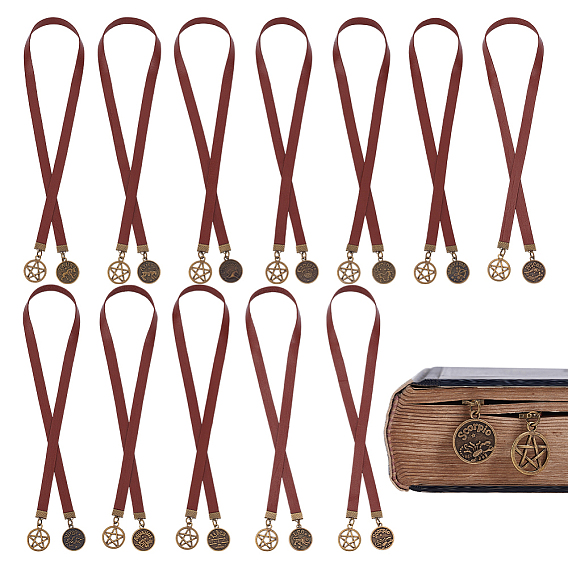 12 закладки из воловьей кожи, Сплав с подвесками, античная бронза