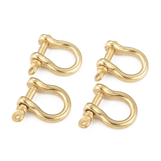 Brass D-Ring Anchor Shackle Clasps, for Bracelets Making