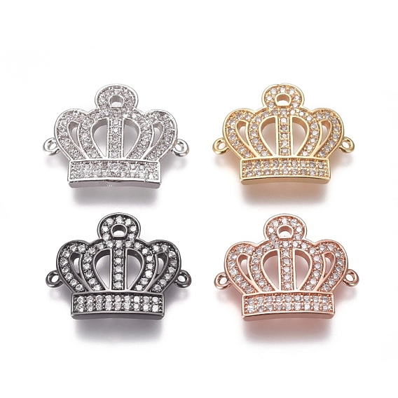 Соединители из латуни с микропаве и кубическим цирконием, корона