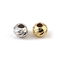 Brass Beads, Faceted, Round, Rack Plating, Long-Lasting Plated, Cadmium Free & Lead Free