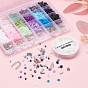 Mixed Stone & Glass Seed & Polymer Clay Beads DIY Jewelry Set Making Kit, with Iron Findings, Alloy Clasps & Beads, CCB Plastic Pendants, Elastic Thread