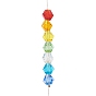 Butterfly Iron Colorful Chandelier Decor Hanging Prism Ornaments, with  Faceted Glass Prism, for Home Window Lighting Decoration